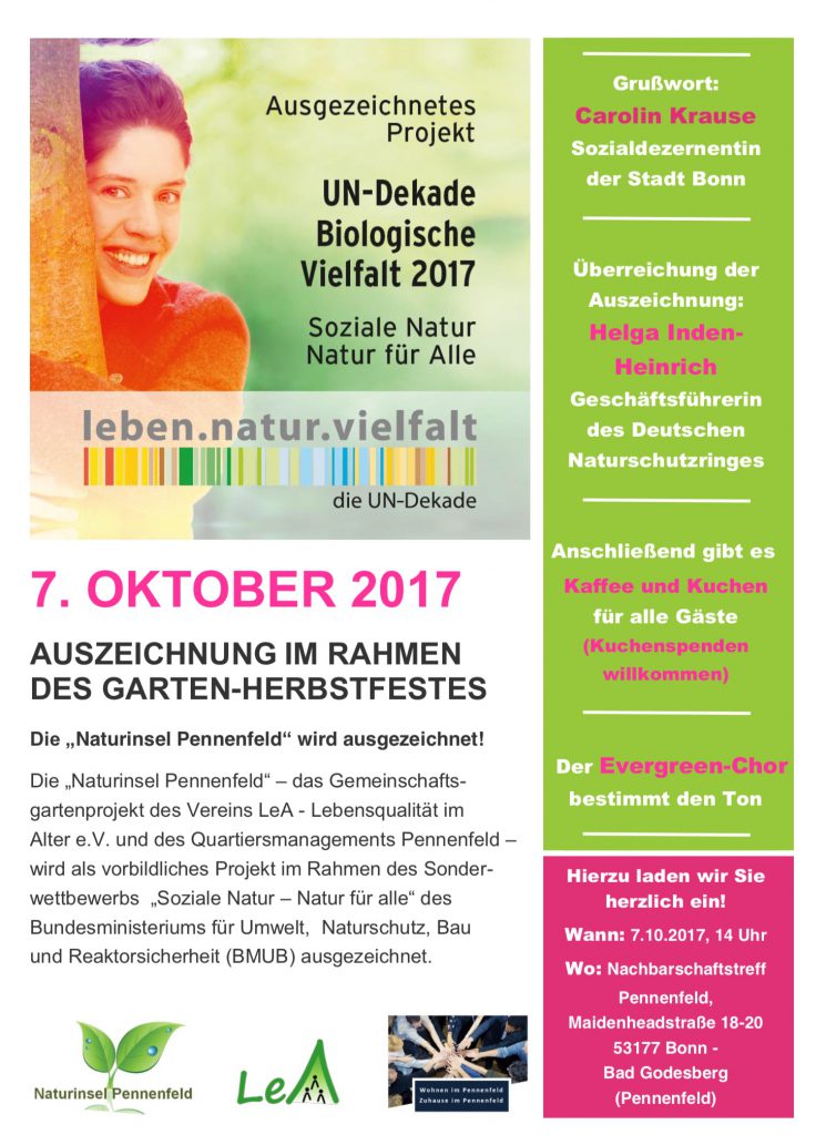 Flyer Herbstfest Naturinsel Pennenfeld